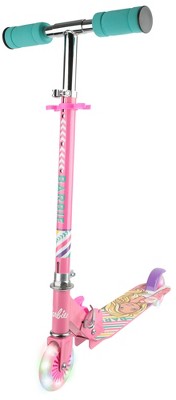 Barbie - 2 Wheel foldable Scooter Light Up Wheels lightweight and sturdy for Kids