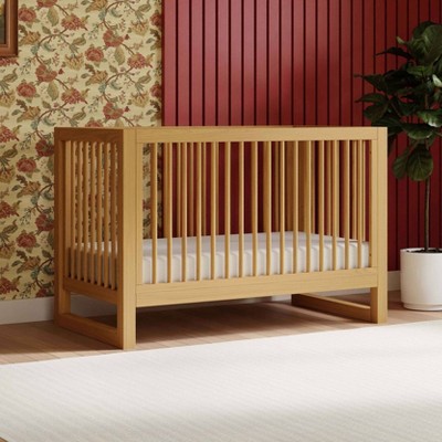 Honey Wood 3-in-1 Convertible Crib with Toddler Bed Kit