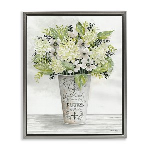 Stupell Industries French Floral Greenery Bouquet Floating Frame Canvas Art - 1 of 4