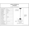 Urban Ambiance Luxury Minimalist Pendant 10.5''H x 10''W,  Midnight Black Finish,  Canton Collection, UHP4015 - 3 of 4