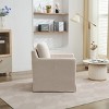 29'' Swivel Accent Chair,Upholstered Skirted Swivel Chair with Removable Back Cushion,360° Comfy Armchair for Living Room - The Pop Home - 3 of 4