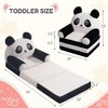 FONTOI 2-in-1 Kids Sofa Chair for Toddler, Folding Soft Baby Couch with Removable Cover, Convertible Sofa Bed to Lounger, Black, 12.2"*7.09"*17.32" - 3 of 4
