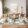 Acekool 6x9 Washable Rug – Modern Geometric Non-Slip Carpet, Ultra-Thin Floor Mat for Living Room & Home Office, Grey Black - 3 of 4