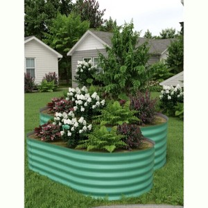 ODK 2 Pcs Raised Garden Beds - Galvanized Steel Planter Box for Vegetables, Flowers, Rust-Resistant Garden Box, Durable Planters for Outdoor Plants - 1 of 4