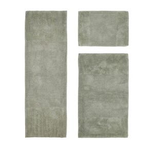 Granada 3 Piece Bath Rug Set 100% Premium Cotton Tufted Non-Slip Backing Bathmats for Bathroom, Super Soft Absorbent, Machine Washable - 1 of 4