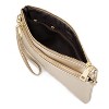 Triple Zip Small Crossbody Bag Lightweight Purses Vegan Leather Wristlet Clutch, Includes Adjustable Shoulder (Gold) - 3 of 4