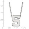 Black Bow Jewelry 10k White Gold Michigan State Spartans NCAA Necklace 18 Inch - 2 of 4