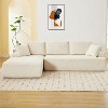 Modular Sectional Sofa, 106” Cloud Sectional Couch with L-Shape Chaise/Deep Seat/Armrest/Plush Corduroy Fabric - 3 of 4