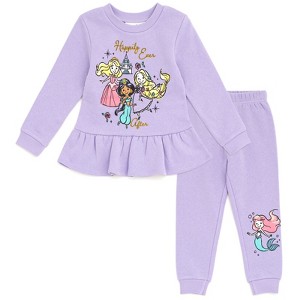 Disney Princess Princess Minnie Mouse Winnie the Pooh The Aristocats Christmas Baby Girls Fleece Sweatshirt and Pants Outfit Set Newborn to Infant - 1 of 4