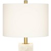 360 Lighting Arlanza 26" High Rectangular Mid Century Modern Coastal Table Lamp White Faux Alabaster Finish Single Living Room Bedroom Bedside - 4 of 4