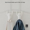Umbra Buddy Over The Door Double Hook- Over the Door Double Hook, Decorative, Increases Storage, Storage for Coats, Hats, Scarves, Towels and More. - 3 of 4