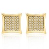 Pompeii3 1/3Ct Natural Diamond Pave Square Framed Womens Earrings in White or Yellow Gold - 4 of 4