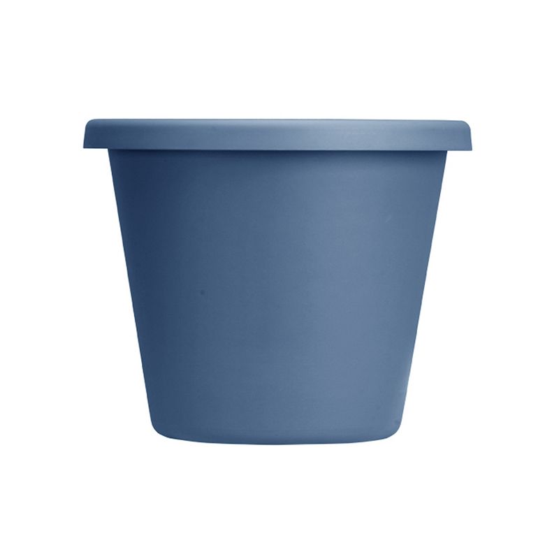 The HC Companies 24 Inch Indoor/Outdoor Classic Plastic Flower Pot Container Garden Planter with Molded Rim & Drainage Holes, Slate Blue, 1 of 8