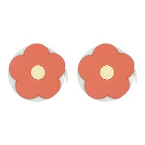 Unique Bargains Dual-sided Retractable Rulers and Measuring Tools Flower Design Tape 1.5m/60" - 1 of 4