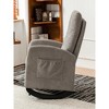 35.8"Accent Rocking Chair with Footrest High Back Rubber Wood Rocking Legs - 4 of 4