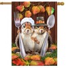 Briarwood Lane Thanksgiving House Flag 40x28 For Outdoor Thankful Chipmunks For Thanksgiving House Flag - 2 of 4