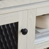 Sapphtopaz TV Stand Embossed Pattern Up to 65" TVs Storage Cabinet with Sliding Door Entryway Table with Open Storage Space for Living Room - 4 of 4