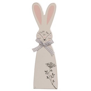 Transpac Wood 2.6 in. Off-White Easter Bunny Pals - 1 of 4