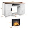 Kismile 47" Electric Fireplace with Mantel,Electric Fireplace TV Stand,Adjustable Realistic LED Flame with Remote Control - 2 of 4