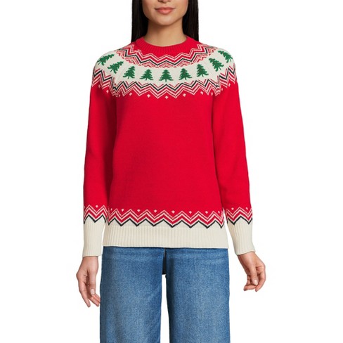 Lands end christmas sweater best sale