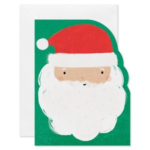 10ct Blank Christmas Cards Boxed with Envelopes Santa - 1 of 4