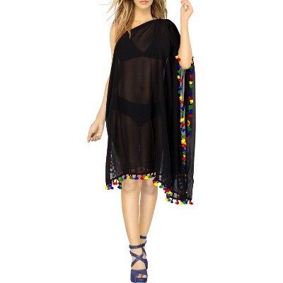 LA LEELA Women's Summer Vacation Beachwear Swim Suit Loose Beach Wear Bathing Suit Beach Dress Cover-up