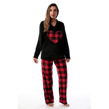 Muk Luks Womens Super Cozy Pajama Set, Navy/snowflakes, Medium