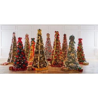 Silver Sateen Scallop Edge Christmas Tree Skirt