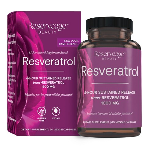 Gélules De Resvératrol 1000 Mg Avec Polyphénols - Complément Anti-âge, Sans Gluten, Sans OGM - 30/60/120 Gélules