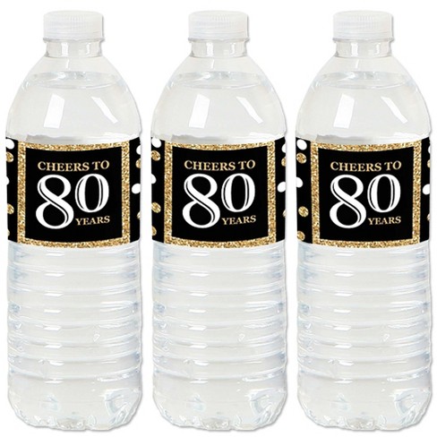 Big Dot Of Happiness Adult 80th Birthday - Gold - Birthday Party Water  Bottle Sticker Labels - Set Of 20 : Target