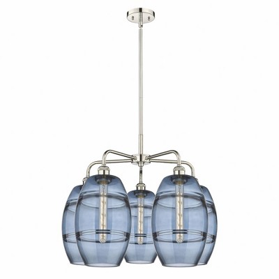 Vaz - 5 Light Stem Hung Chandelier In Industrial Style-15.38 Inches Tall and 26 Inches Wide