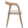 Dining Chair 30.5"H Beige – Poly Linen Upholstery with Natural Rubberwood Frame by Zuo Modern - 4 of 4