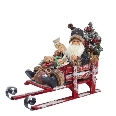 Kurt Adler 22" Kringle Klaus Santa On Sled