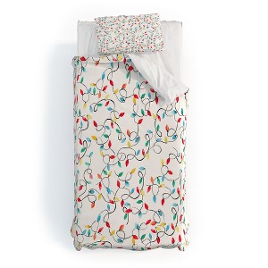 Ninola Design Christmas lights Duvet Cover + Pillow Sham(s) - Deny Designs - 1 of 4