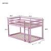 NicBex Twin Over Twin Bunk Bed,Wood Bunk Beds with Ladder and Guardrail,Bunk Bed Frame for Kids,Box Spring Not Required - 3 of 4