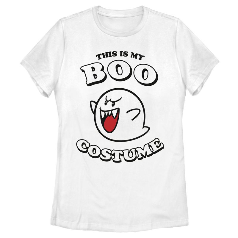 Women's Nintendo Mario Boo Costume T-Shirt, 1 of 5