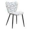 HomeRoots Set of Two White and Black Upholstered Faux Shearling Dining Side Chairs - 4 of 4