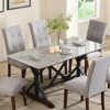 Modern Dining Table Set, Gray Sintered Stone Dining Table With 6 Tufted Upholstered Chairs, 63-inch Rectangle Dining Table For Dining Room - 4 of 4