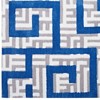 Modway Nahia Geometric Maze 8x10 Area Rug - Ivory, Light Gray and Blue,  100% Polyester Microfiber ,  Tight Low Pile Weave - 3 of 4