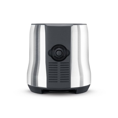 Brushed Stainless Steel Electric Milk Frother with Variable Temperature Settings