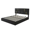 KTMBDW Queen Size Lift Up Storage Bed, Modern Upholstered Headboard, Hydraulic Support, No Box Spring Needed - 3 of 4