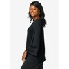 Jessica London Women's Plus Size Stretch Knit Mesh Inset Sleeve Tunic - 4 of 4