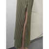 Women's Casual Solid High Waisted Skirt Ribbed Knit Stretchy Side Split Slim Fit Skirt Thigh Bodycon Maxi Skirt - 4 of 4