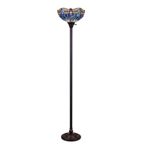 Chloe Lighting Sunniva Dragonfly-Style 1 Light Torchiere Floor Lamp 14" Wide - 1 of 4
