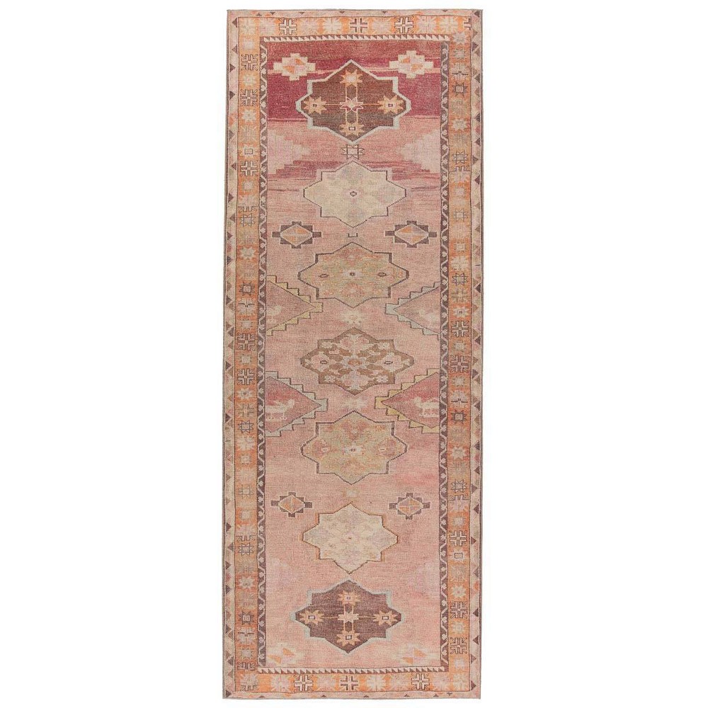 2'x4' Jesse Medallion Area Rug Orange/Pink - Jaipur Living: Vintage Rectangle, Medium Pile, Polyester, Indoor Use