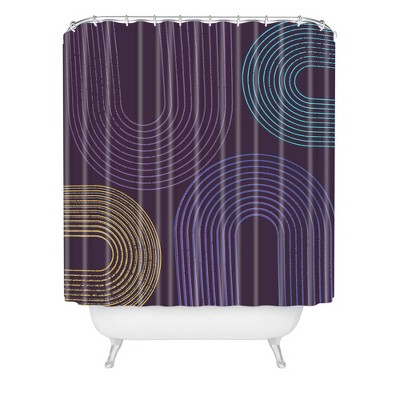 Sheila Wenzel-Ganny Chalk Abstract Shower Curtain Purple - Deny Designs