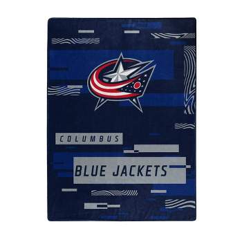 NHL Columbus Blue Jackets Digitized 60 x 80 Raschel Throw Blanket