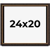 PosterPalooza | Modern Shadow Box 1" Depth Brown Picture Frame - UV Acrylic, Backing Board, Hanging Hardware - 2 of 4