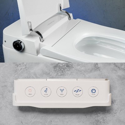 BidetMate 6000 Series White Elongated Smart Toilet with Remote