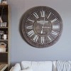 Yosemite Home Decor Grey Circular Wall Clock, Gray Beige Face, White Text, White Hands,2.5 x 39.5 x 39.5 - 3 of 3